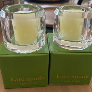Kate Spade Lenox Candle holders new candle. 2 1/2 inches high- 2 3/4 wide. 2